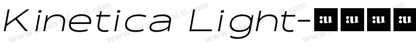Kinetica Light字体转换